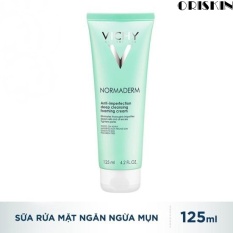 VICHY-SỮA RỬA MẶT NGĂN NGỪA MỤN SE KHÍT LỖ CHÂN LÔNG – NORMADERM ANTI 125ML