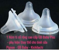 Tách vỉ- Núm ti cổ rộng cao cấp GB Baby Plus – phụ kiện cho bình sữa – Pigeon – GB Baby – Kichilachi