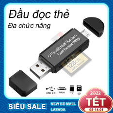 【New Be】USB 2.0 + OTG Micro SD / SDXC Bộ đọc thẻ TF Bộ điều hợp đa chức năng U Đĩa PC Điện thoại Bộ đọc thẻ nhớ
