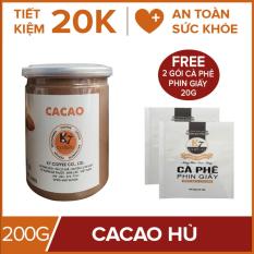 CaCao Hủ K7 Tinh Khiết (200g) + 2 Gói Cà Phê Phin Giấy K7 Coffee (20g) – Organic