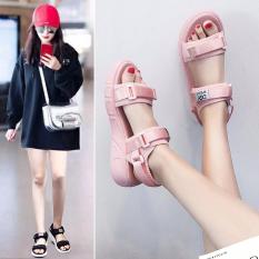 Dép sandal nữ quai ngang chữ Sport siêu nhẹ đi cực êm chân – giày sandal nữ, sandal đi học, sandal hàn quốc, sandal đế bệt, sandal đế bánh mì, sandal đế bằng, sandal 3 quai, màu đen trắng hồng, sandal nu dep di hoc