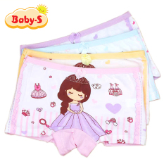 Quần chip đùi cotton cho bé gái 2-12 tuổi hình công chúa xinh xắn chất vải mềm mại co giãn tốt Baby-S – SC007