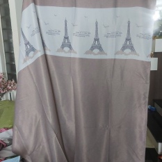 Rèm vải dày cao cấp ( có sẵn khoen tròn ) 2m cao – PARIS MÀU XÁM