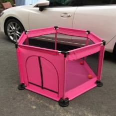 Quây cũi kiêm nhà bóng khung inox cho bé – Tặng kèm bóng