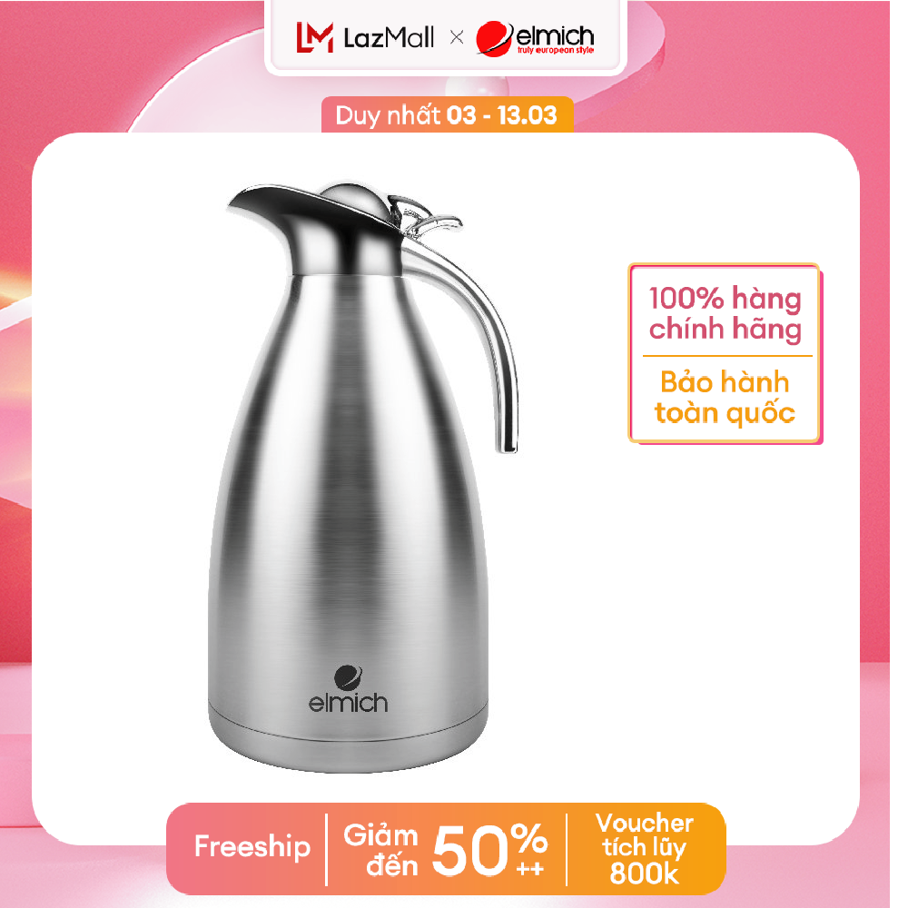 Bình giữ nhiệt gia đình inox 304 Elmich EL8297 dung tích 1.5L