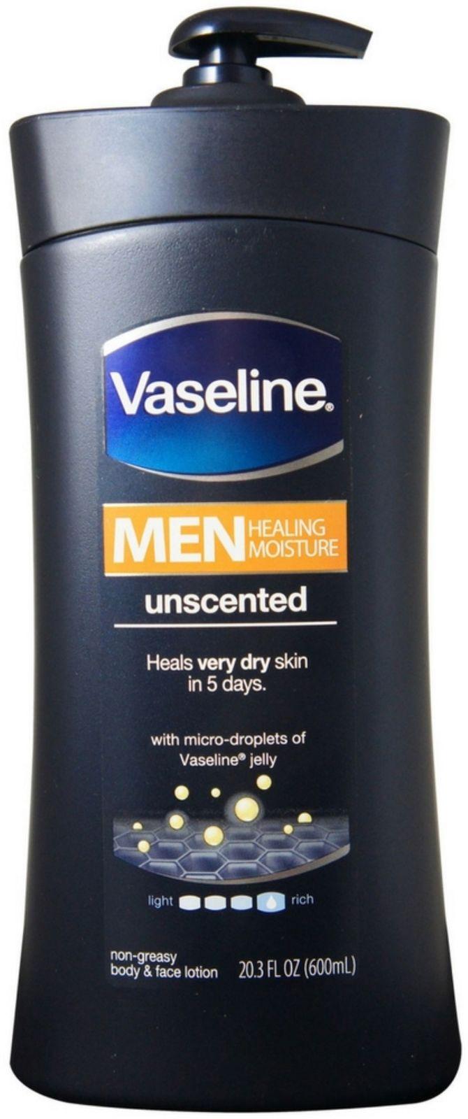 Dưỡng thể không mùi cho nam giới Vaseline Men Healing Moisture Body and Face Lotion Fragrance Free 600ml (Mỹ)