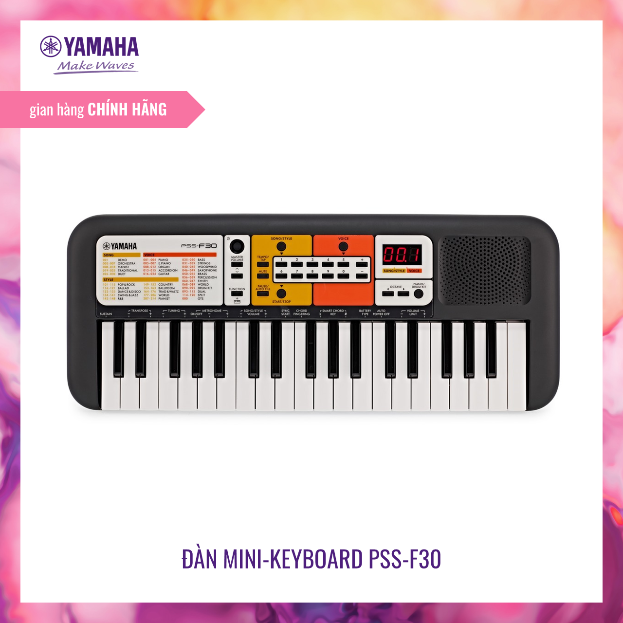 Đàn organ điện tử Yamaha cho trẻ em PSS-F30 - Bàn phím mini - 120 Tiếng nhạc - 114 điệu...