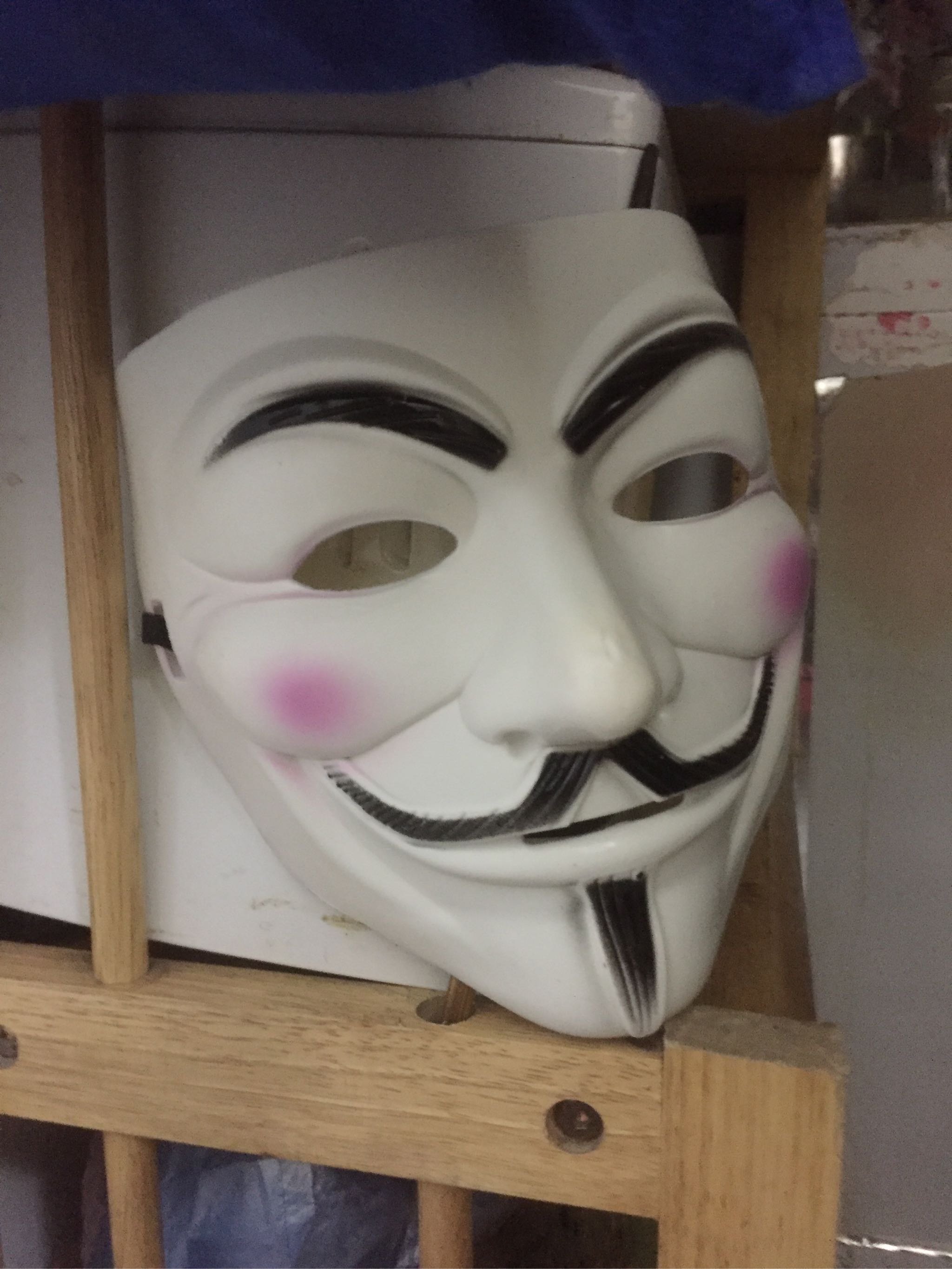 Mặt nạ Hacker mặt nạ Anonymous hóa trang (Trắng)
