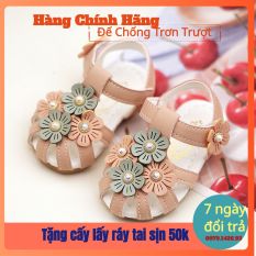 Giày tập đi sandan cho bé họa tiết hoa xinh đáng yêu dép tập đi đế chống trơn trượt, sản phẩm có độ bền cao, chất lượng tốt, cam kết hàng nhận được giống hình