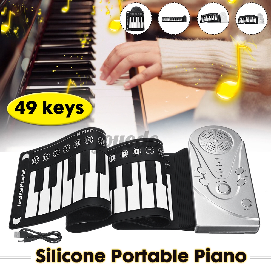 Đàn Piano Điện Tử Trẻ Em Cuộn Dẻo 49 Keys Cho Trẻ Em Học Chơi Đàn,Phím Gõ Siêu Nhạy,Đàn Piano...
