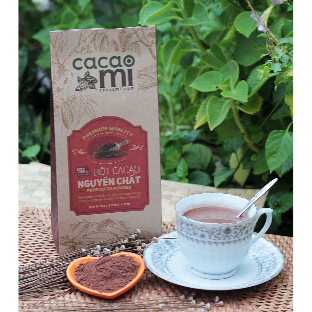 GIÁ SỈ socola nóng loại ngon - Bột cacao nguyên chất 100% CacaoMi Premium chuẩn UTZ xuất khẩu túi 500g