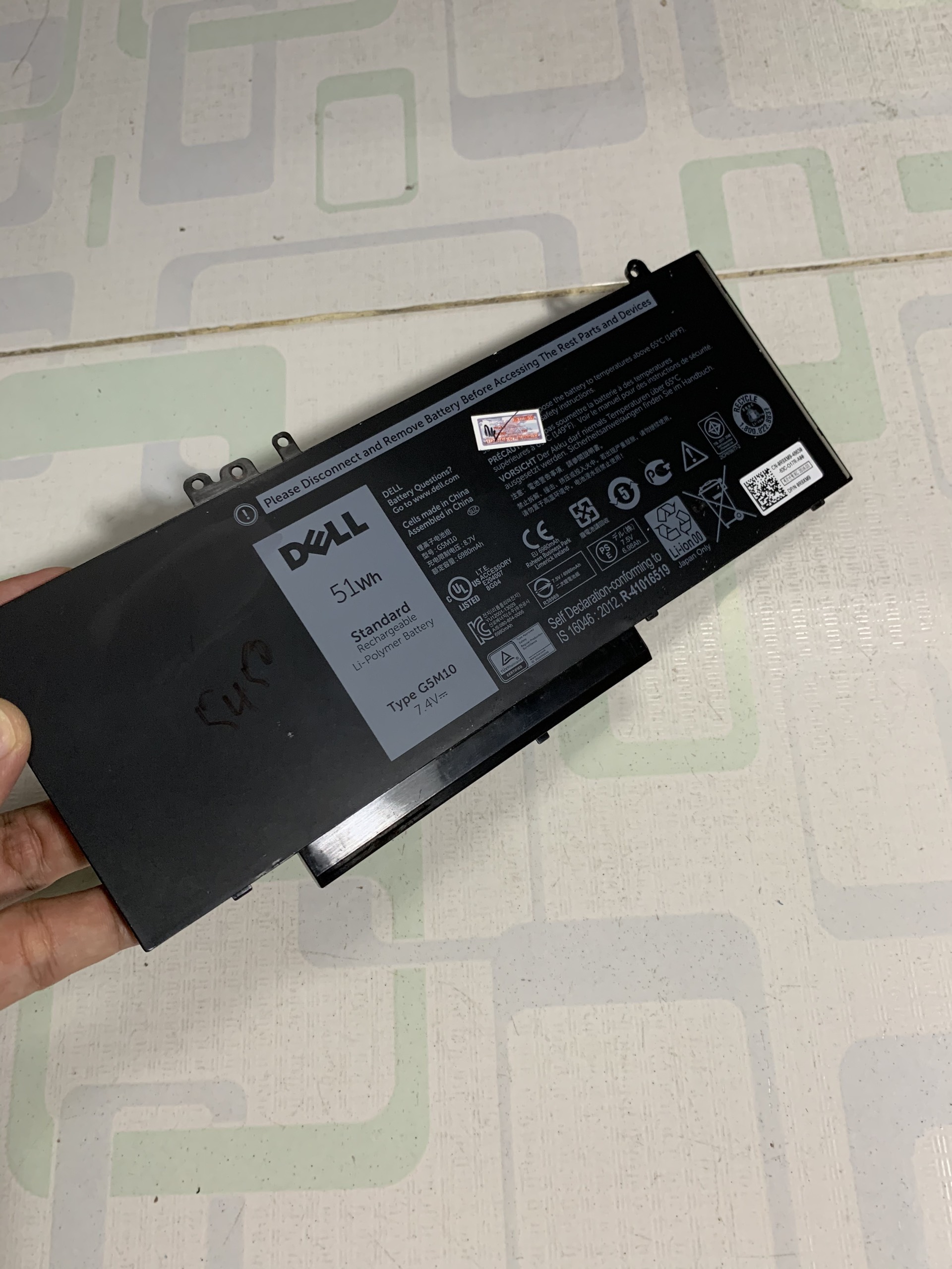 [HCM]Pin zin Laptop Dell Latitude E5250 E5450 E5550 Type G5M10