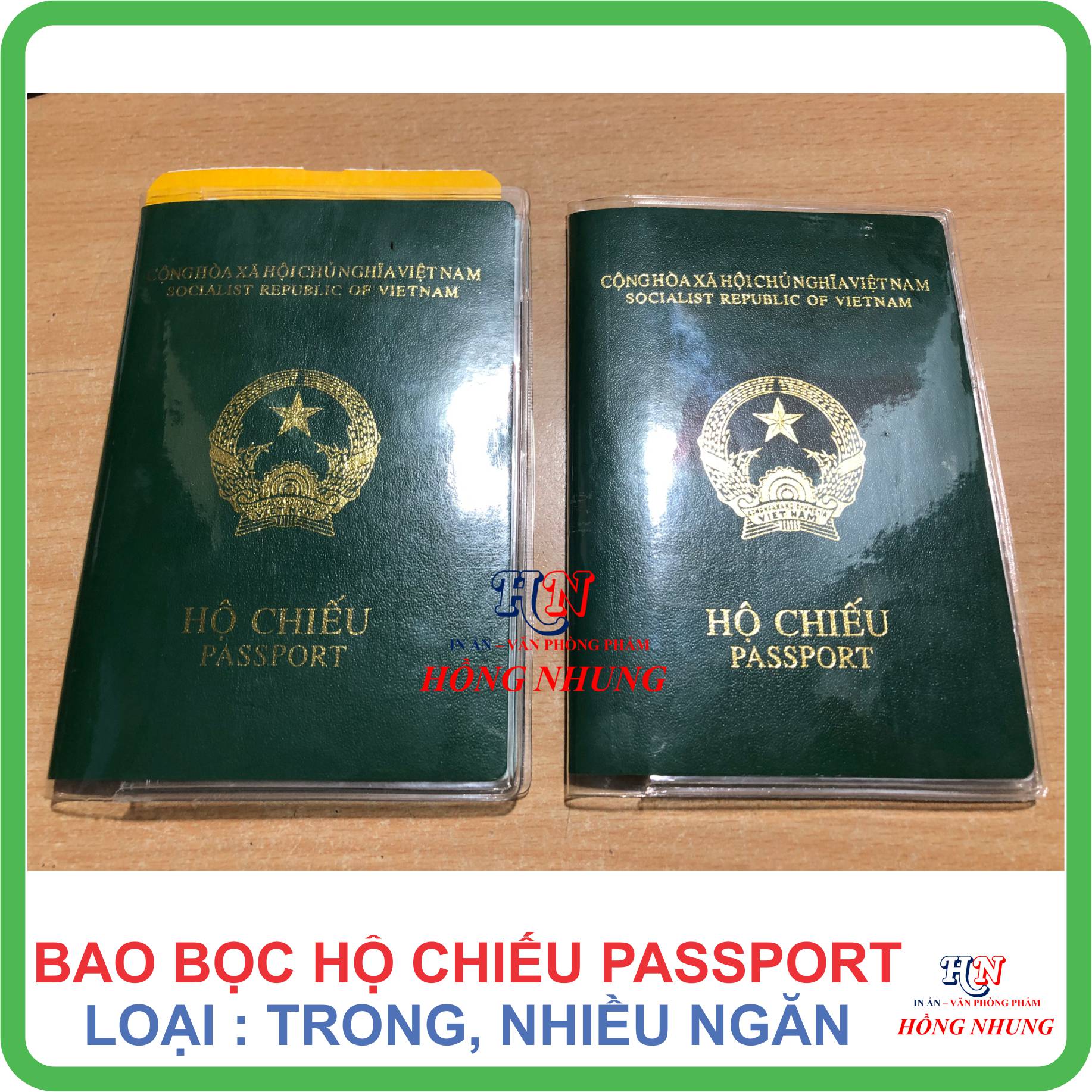 Bao Bọc Hộ Chiếu Passport PVC nhiếu ngăn, Trong Suốt (Chất Liệu Nhựa Dẻo Chống Thấm nước)