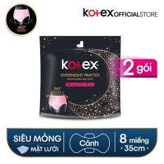 Combo 2 Gói BVS Kotex đêm dạng quần vừa vặn chống tràn 360 (2 miếng/gói)