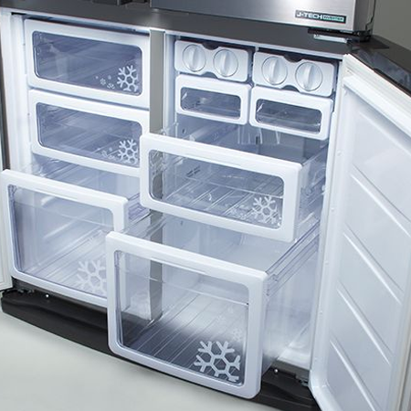 Trả Góp 0% - Tủ Lạnh - Sharp Inverter 626 liter refrigerator SJ-FX631V-SL Full VAT - Free shipping HCM