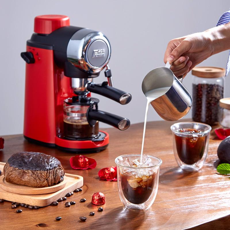 Máy pha cà phê capuchino, espesso, máy pha cà phê tiện lợi (Vỏ nhựa), màu đỏ 2005 TopOne2020