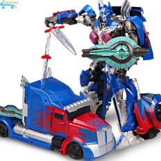 Robot biến hình ôtô Transformer mẫu Optimus Prime 601A phim The Last Knight cao 25cm