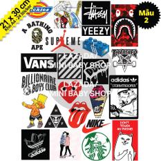 Bộ Hình Dán Sticker Hypebeast, Bape, Supreme, Off White, 5theway – Hình Dán Mũ Bảo Hiểm, Hình Dán Laptop, Hình Dán Điện Thoại, Sticker Dán Xe