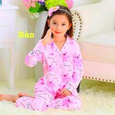 BỘ PIZAMA BÉ GÁI BÉ TRAI HÌNH GẤU THUN COTTON XINH MÁT HÀNG VNXK