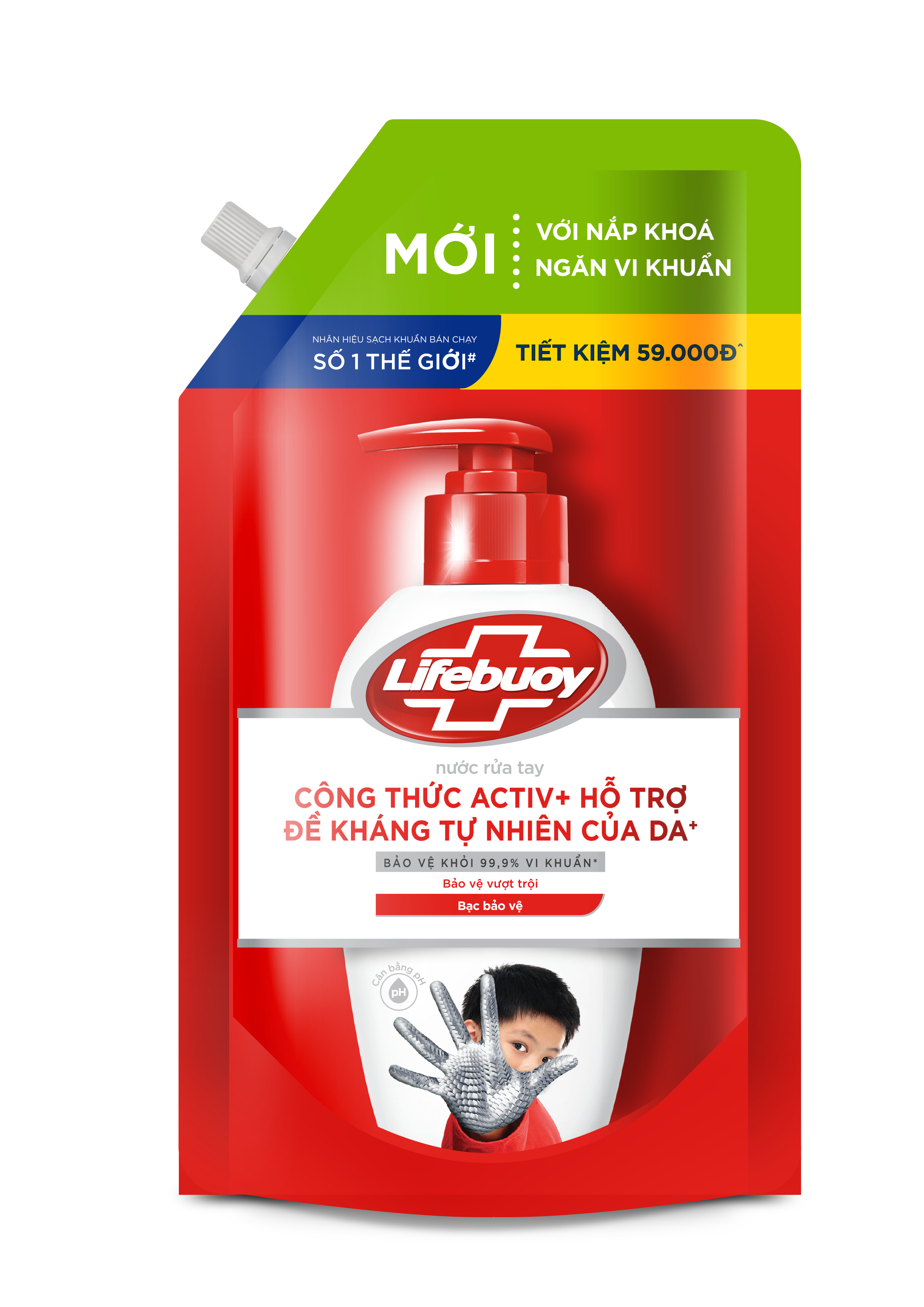 Nước rửa tay sạch khuẩn Lifebuoy Bạc Bảo Vệ/ Sữa Dưỡng Ẩm Dạng Túi 1KG