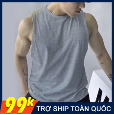 Áo thun ba lỗ nam, tanktop, chuẩn gym mặc nhà dạo phố – Áo thun trơn nhiều màu – Thun cotton thoáng mát
