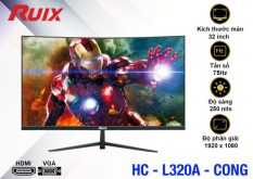 LCD 32” Cong RUIX HC-L320A Chính hãng (VA – VGA, HDMI, 1920×1080, 75Hz, Kèm cáp HDMI, Dây nguồn 3.5m) + Tặng Headphone 7.1 AAP 480
