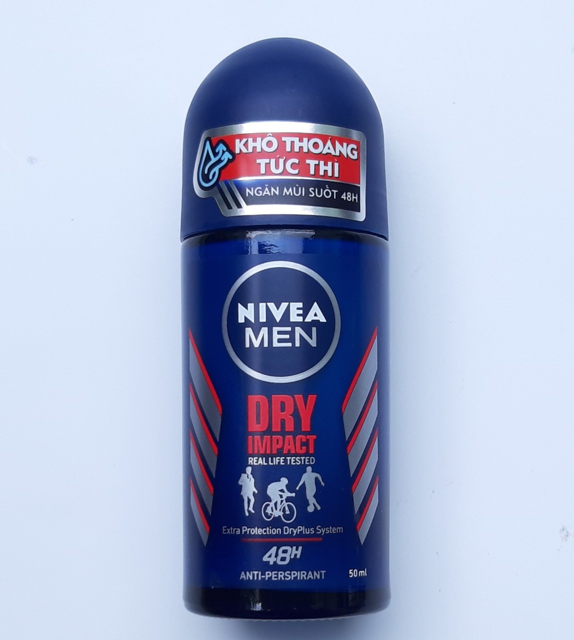 HCM [48hi] Lăn khử mùi nam Nivea Men Dry Impact 50ml khô thoáng tức thì ngăn mùi suốt 48h