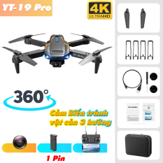 Flycam giá rẻ YT19 pro 2023 tránh vật cản 3 hướng, Máy bay điều khiển từ xa 4 cánh, Drone camera 4k, Playcam, Flycam có camera, Fly cam giá rẻ