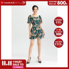 Jumpsuit họa tiết đai liền nữ IVY moda MS 18B8573