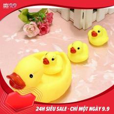 Đồ chơi Đàn vịt thả bồn tắm có tiếng chút chít cho bé gồm 1 vịt mẹ và 3 vịt con