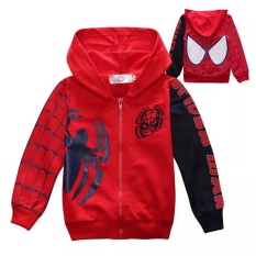 ♚ Áo khoác cotton có nón trùm in hình Spiderman cho bé trai
