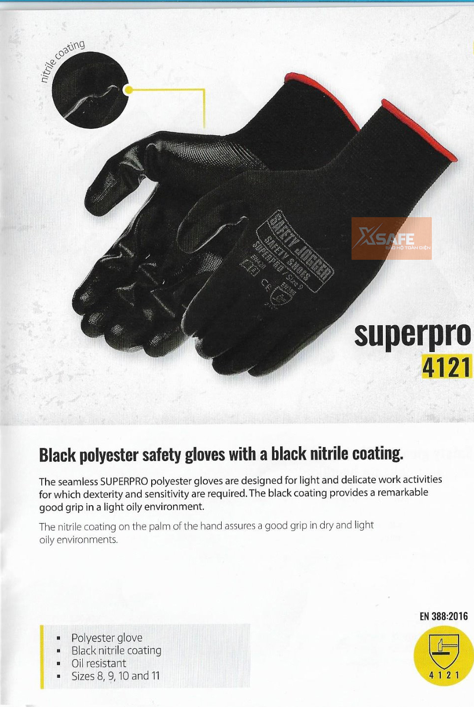 Găng tay chống dầu JOGGER SUPERPRO (1 ĐÔI), găng tay bảo hộ hoàn hảo để tăng hiệu suất làm việc khi...