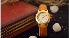 ĐỒNG HỒ NỮ JA-801D JULIUS HÀN QUỐC DÂY DA (CAM)
