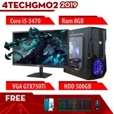 Máy Tính Chơi Game 4TechGM02 2019 Core i5-3470, Ram 8GB, HDD 500GB, VGA GTX750Ti, Màn hình LG 22 inch – Tặng Bộ Phím Chuột Gaming DareU.