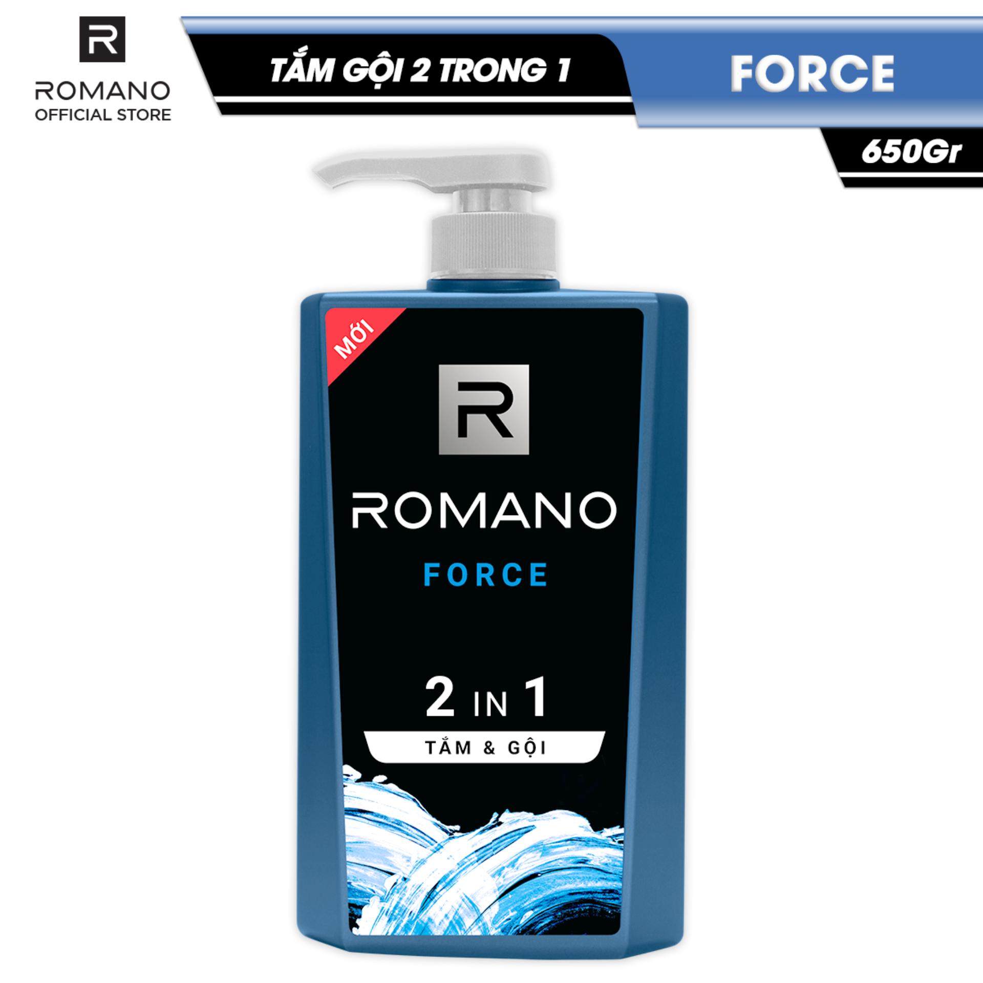 Tắm gội 2 trong 1 Romano Force 650g
