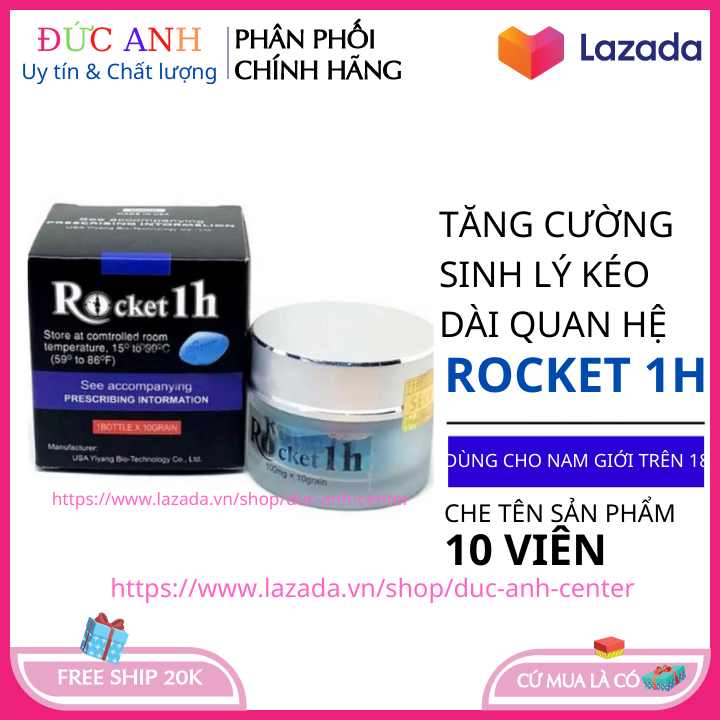 1 Hộp Rocket 1H- Tăng Cường Sinh Lý Nam-Che Tên Sản phẩm