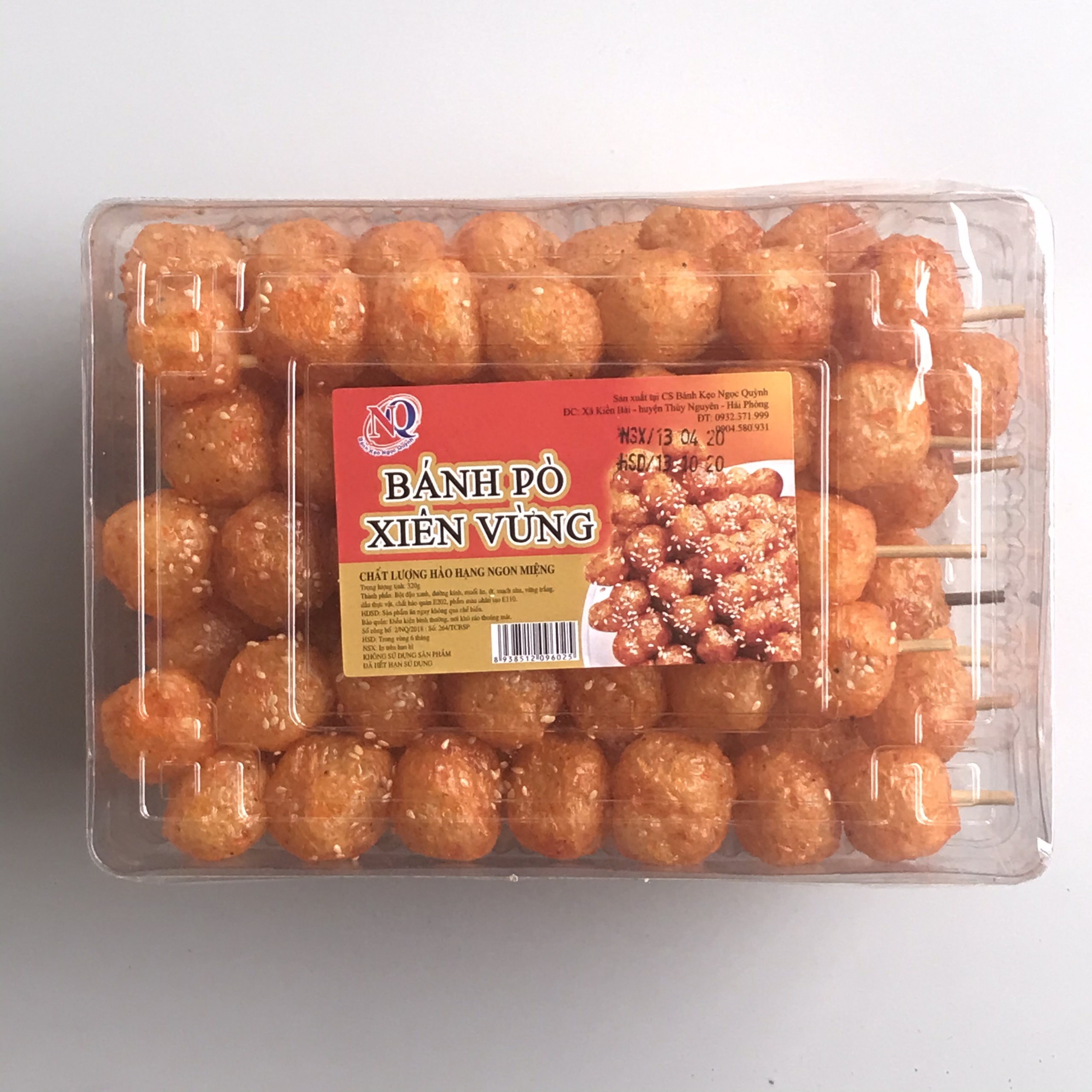Bánh pò quẩy - xiên vừng (hộp 320g)