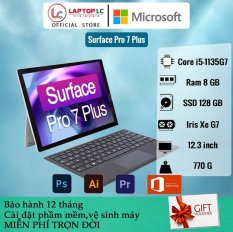 “[Mới 100%] Microsoft Surface Pro 7 Plus tuyệt phẩm 2in1, màn cảm ứng siêu nét, bảo mật FaceID [Laptoplc]”