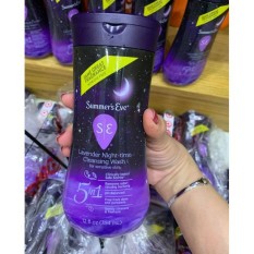 Dung Dịch Vệ Sinh Phụ Khoa Summer’s Eve Night-time Cleansing Wash For Sensitive Skin Lavender (354ml)