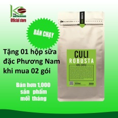 Cà phê CULI Robusta Rang Xay Nguyên Chất 500g – GU MẠNH – Tặng 1 hộp sữa đặc Phương Nam khi mua 02 gói cafe – The Kaffeine Coffee