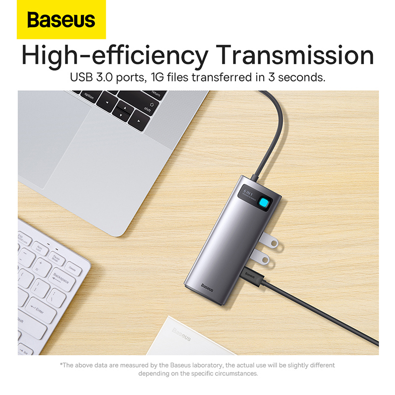 Baseus USB C HUB Type C to HDMI USB 3.0 PD Adapter SD TF slot RJ45 VGA 3.5mm Audio for...