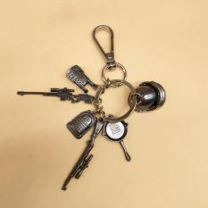 Combo Móc Khóa Mô Hình PUBG 6 Món Nhỏ (AWM, K98, Mũ 3, Giáp 3, Balo 3, Chảo)