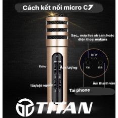 [Nhập ELJAN11 giảm 10%, tối đa 200k, đơn từ 99k][Nhập LZDEL51 giảm 10% tối đa 200k cho đơn 99k] Trọn Bộ Micro C7 Thu Âm Livestream Trên Điện Thoại- Cực Hay Cực Đẹp Phù Hợp Mọi Loại Điện Thoại Android Và IOS