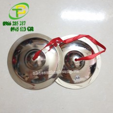 Chũm chọe đôi inox cho bé – nạo bạt inox múa lân – chập cheng inox