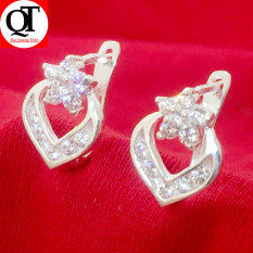 Bông tai bạc nữ Bạc Quang Thản thiết kế kiểu khuyên đeo sát tai chất liệu bạc trắng không xi mạ, phong cách thời trang phù hợp cho mọi lứa tuổi – QTBT39