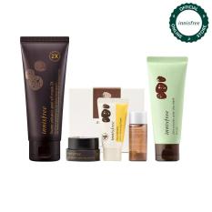 Bộ sản phẩm chăm sóc lỗ chân lông và làm dịu da Siêu mặt nạ dạng lột Innisfree Super Volcanic Peel Off Mask 2X 100ml + Mặt nạ rửa chăm sóc da dịu nhẹ Innisfree Volcanic Color Clay Mask (Green) 70ml + Bộ Sản Phẩm Innisfree Jeju Volcanic Care 3-Step Kit