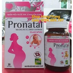 Pronatal cung cấp dưỡng chất cho bà bầu, bổ sung canxi, sắt và vitami cho mẹ bầu và cho con bú