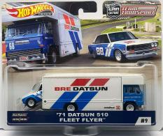 Ô tô mô hình tỉ lệ 1:64 Hot Wheels Car Culture Team Transport ’71 Datsun 510 Fleet Flyer