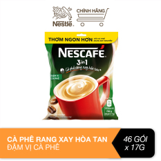 Cà phê rang xay hòa tan Nescafé 3in1 đậm vị cà phê (Bịch 46 gói x 17g)