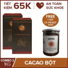 Combo 2 CaCao Hộp Bột K7 Tinh Khiết (500g) + Tặng 1 Hộp Cà phê Bột K7 Coffee (200g) – Organic